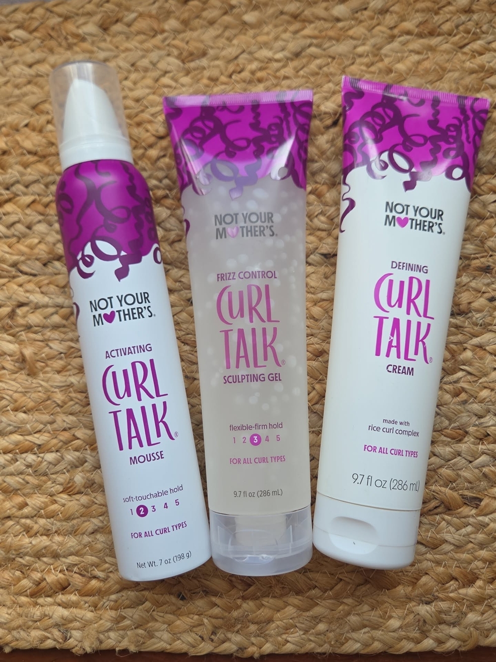 Curl Talk Purple Styling Set - Activating Mousse, Sculpting Gel & Defining Cream